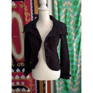 FREE PEOPLE Black Button Jacket Blazer Size 0